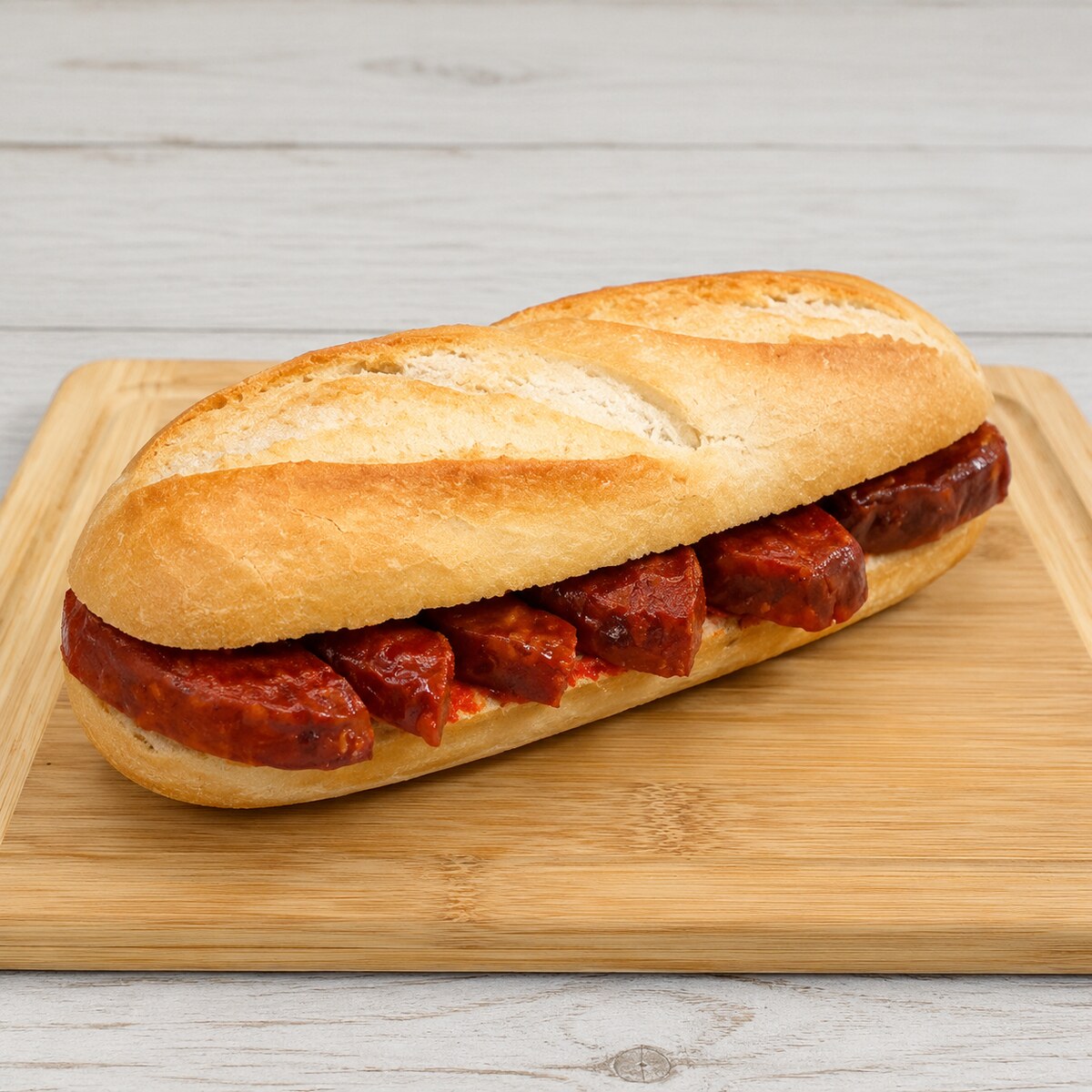 Bocadillo chorizo criollo o rojo